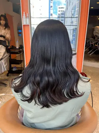 セミロング うしだ かおるのヘアスタイル