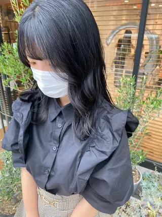 セミロング カラー ヘアアレンジ パーマ指名No1 /namiのヘアスタイル