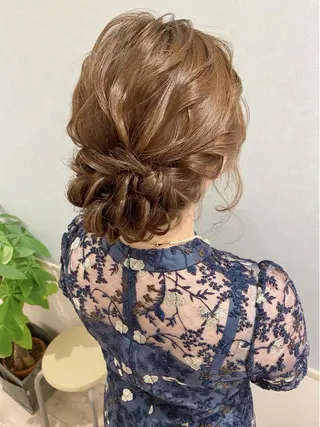 ロング ヘアアレンジ セットサロン      ラフテル所属・大阪/ヘアアレンジ /似合わせset💐のヘアスタイル