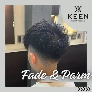 ショート パーマ メンズ KEEN creative hare所属・刈り上げの あおきさんのヘアスタイル