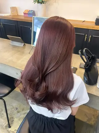 ロング カラー 🌷ラベンダーピンク 顔まわり🌷ねいろのヘアスタイル