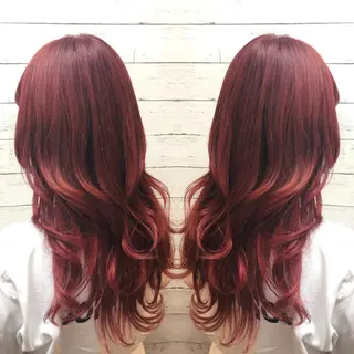 セミロング カラー 韓国ヘア🤍髪質改善 🇰🇷AKANEのヘアスタイル