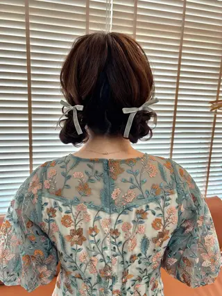 セミロング ヘアアレンジ bright所属・miku ヘアセット/着付けのヘアスタイル