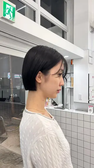 ショート AHNKISM所属・トレンド🌷 ボブ　パーマ🩰のヘアスタイル