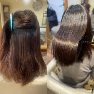 ミディアム ♦️髪質改善美髪矯正 💍谷口克也♦️のヘアスタイル