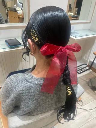 ロング ヘアアレンジ 大川 夏実のヘアスタイル