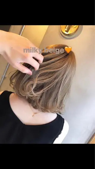 ミディアム カラー レイヤーカット/髪質 改善/矯正🤍吉田のヘアスタイル