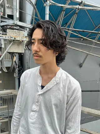 ミディアム カラー パーマ ヘアアレンジ メンズ 💎髪質改善特化💎 RUITOのヘアスタイル