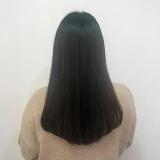 ロング カラー 酸性縮毛矯正🧴韓国 レイヤー/髪質改善のヘアスタイル