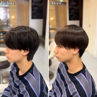 ミディアム パーマ メンズ 🔮メンズ縮毛矯正 毛流れパーマ💎竹永のヘアスタイル