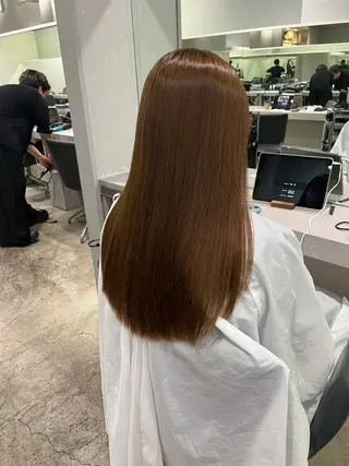 セミロング カラー 高難易度縮毛矯正 特化生田のヘアスタイル