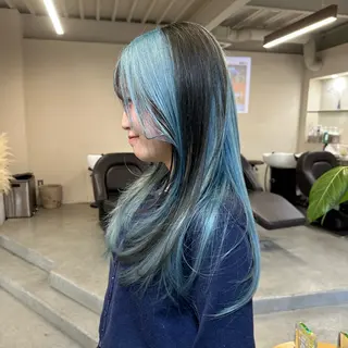 ロング カラー ハイトーン×似合わせ 🌱中川慎之介のヘアスタイル