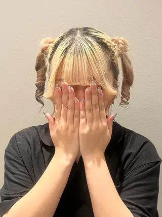 ヘアアレンジ 暖色/顔周り /ヘアメ/あつはのヘアスタイル