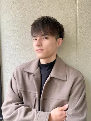 ショート カラー メンズ ボブ/髪質改善/ レイヤー/池澤慎人のヘアスタイル