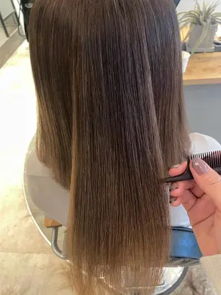 セミロング La fith hair fun 池袋店【ラフィスヘアーファン】所属・💘韓国レイヤー上 品カラーruru💘のヘアスタイル