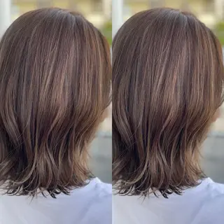 セミロング カラー Snaly カラー特化ページのヘアスタイル