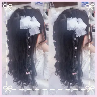 ロング ヘアアレンジ エクステ♡ヘアメ 内村麻衣のヘアスタイル