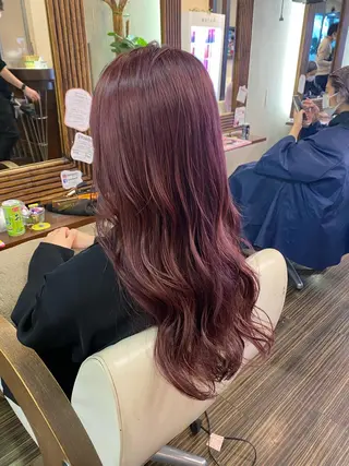 ロング カラー ヘアアレンジ メンズ 加藤 瑠美のヘアスタイル