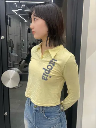 ミディアム ボブカットモデル/パ ーマ/harunaのヘアスタイル