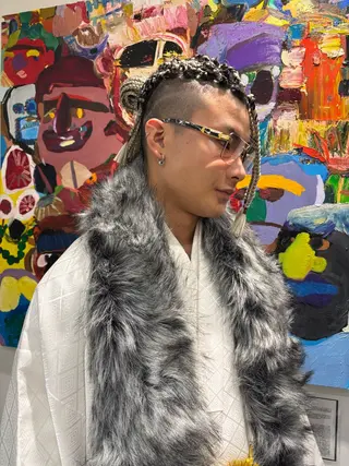 ミディアム ヘアアレンジ メンズ SALOWIN 神宮前５丁目店所属・メンズ/特殊ヘア パーマ🕷️小夏貴也のヘアスタイル