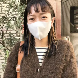 セミロング カラー ハイトーン/ブリーチ 似合せカット/パーマのヘアスタイル