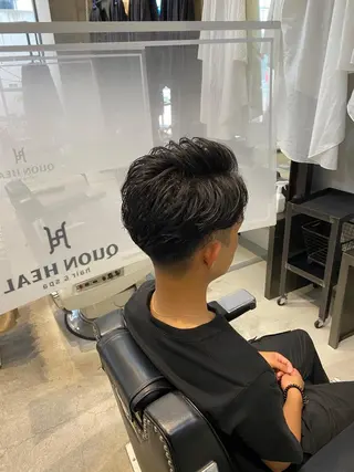 ショート カラー パーマ ヘアアレンジ メンズ TAIGA /メンズ美容師のヘアスタイル