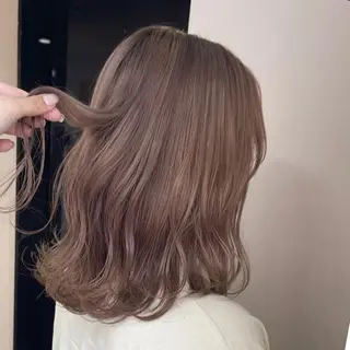 ミディアム カラー ヘアアレンジ 松井那津子 /ハイライトブリーチのヘアスタイル