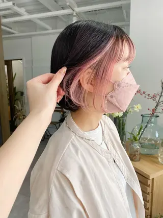 ショート カラー ヘアアレンジ ume所属・ひなの .のその他イメージ