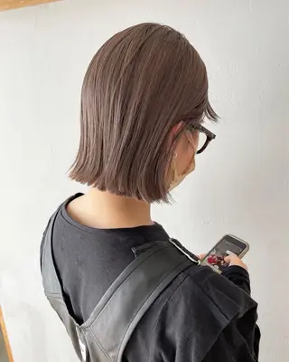 ショート カラー オリーブ/縮毛♡ Natsuno🩰のヘアスタイル