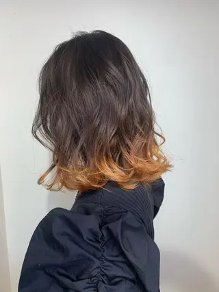 ミディアム カラー ハイライト✖️ 暗髪🤎Nahoのヘアスタイル