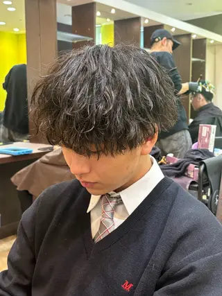 ショート カラー パーマ メンズ ✂️メンズ特化✂️ 神田のヘアスタイル