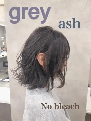 ミディアム カラー 柔らかbeige モトキのヘアスタイル