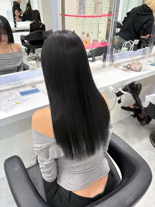 ロング カラー 🎀RIN🎀 就活🩶暗髪カラーのヘアスタイル