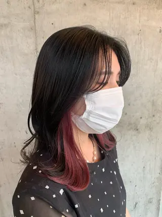 セミロング カラー ヘアアレンジ レイヤー/髪質改善/ 北 啓吾のヘアスタイル