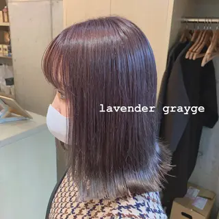 ミディアム カラー Blue 髪質改善 💎松藤 莉奈のヘアスタイル