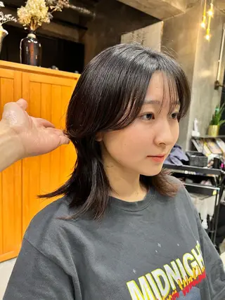 セミロング カラー haco＋所属・圧倒的デザイン力 店長🎨RENAのヘアスタイル