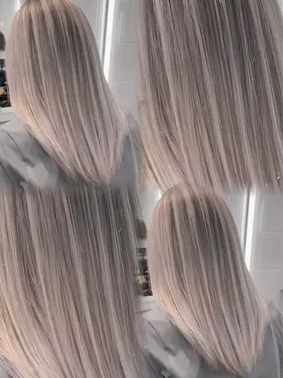 ロング カラー 表参道/ハイライト バレイヤージュのヘアスタイル