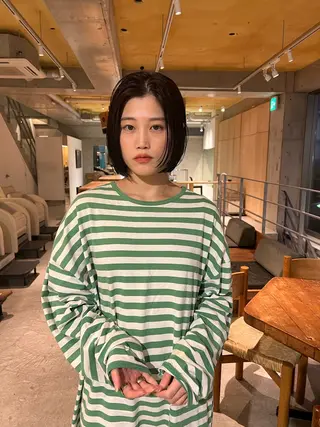 ショート カラー juno所属・ボブ/パーマ/透明感 カラー　善方浩貴のヘアスタイル