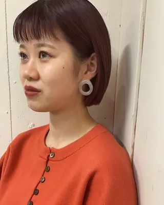 ショート レイヤーカット/ 透明感カラーmikuのヘアスタイル