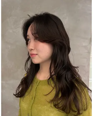 セミロング デザインカット/ パーマ/nanaのヘアスタイル