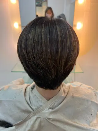 ショート 大人女性ぼかし メンズ強化🦙平作のヘアスタイル