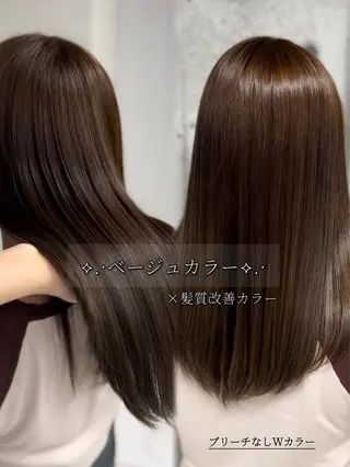 セミロング karina🌿レイ ヤーカット/髪質改善のヘアスタイル