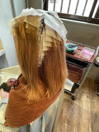 ミディアム andKおもろまち店 艶ダブルカラー✨のヘアスタイル