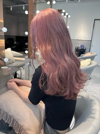 ミディアム rina／ベージュ ワンホン/韓国ヘアのヘアスタイル