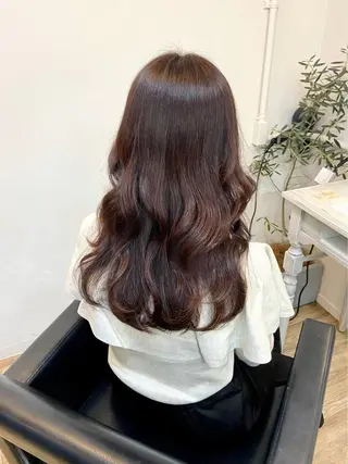 ロング シオン/艶髪カラー/ 韓国ヘアのヘアスタイル