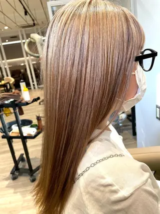 ロング カラー ✨髪質改善カラー✨ 赤味除去カラー／理久のヘアスタイル