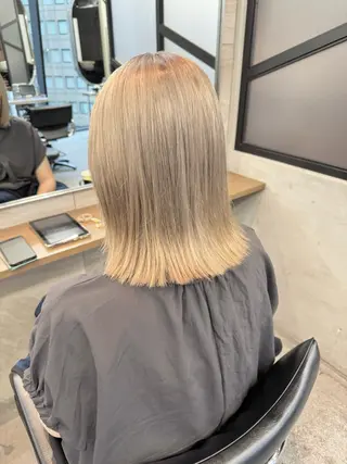 ミディアム カラー 髪質改善＆艶カラー Zina💋池袋のヘアスタイル