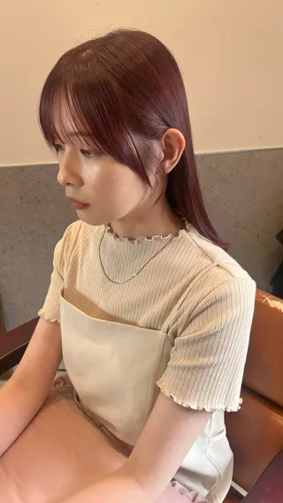 ミディアム カラー classic 新横浜所属・大人girly🛋️ 🤍yukakoのヘアスタイル