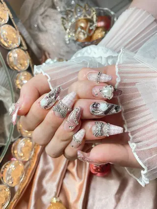 ネイル 23時まで❤︎韓国、 ワンホンネイルのネイルデザイン