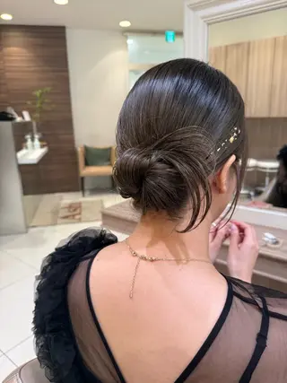 セミロング ヘアアレンジ 韓国ヘアメイク🎀/ 縮毛矯正✨山本媛香のヘアスタイル